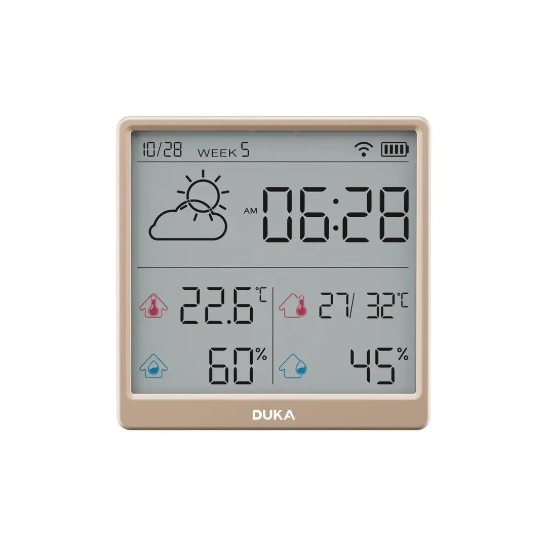 New DUKA TH3 Electronic Temperature Humidity Sensor Wifi Smart Electric Digital Hygrometer Thermometer Clocks Weather Station