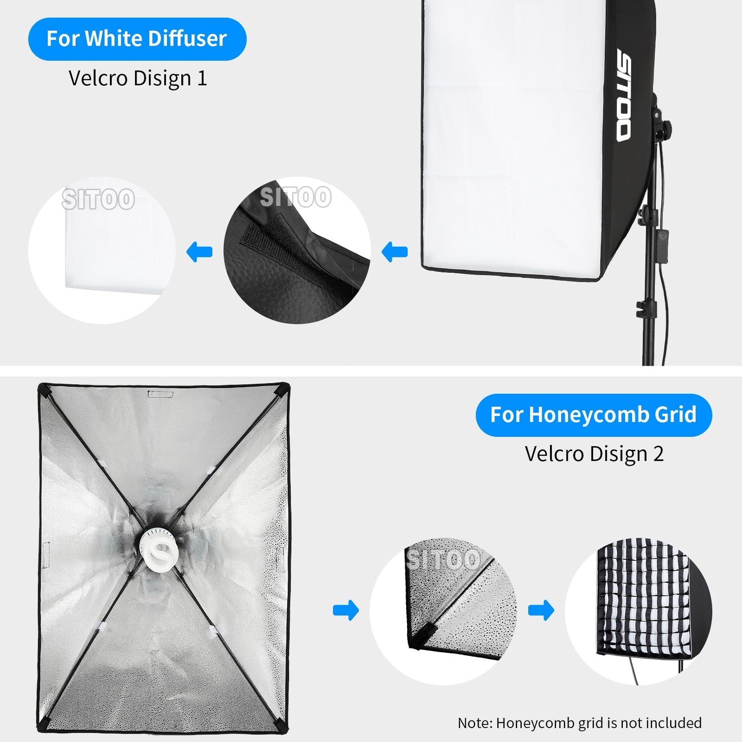 2×135W Softbox Lighting Kit Continuous Light Stand Video Photo Soft Box Studio