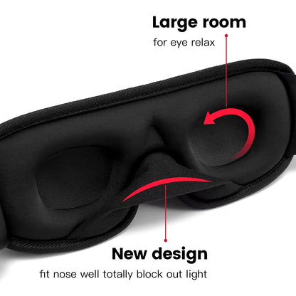 3D Sleeping Mask Block Out Light Soft Padded Sleep Mask for Eyes Slaapmasker Eye Shade Blindfold Sleeping Aid Face Mask Eyepatch