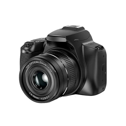 Digital Camera 4K 64MP Digital SLR Camera for Photography & Video 10X Optical Zoom Professional Cameras for Youtube with Flash