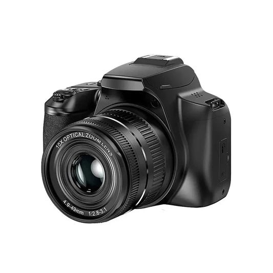 Digital Camera 4K 64MP Digital SLR Camera for Photography & Video 10X Optical Zoom Professional Cameras for Youtube with Flash