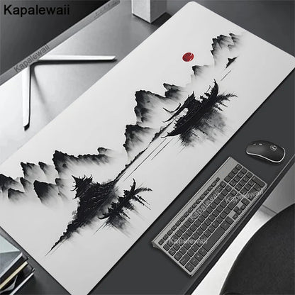 Desk Mat Gamer Mousepads Company Mouse Pad Office Desk Pad Ink Painting Large Mousepad Chinese Style Mouse Mat for Computer Pads