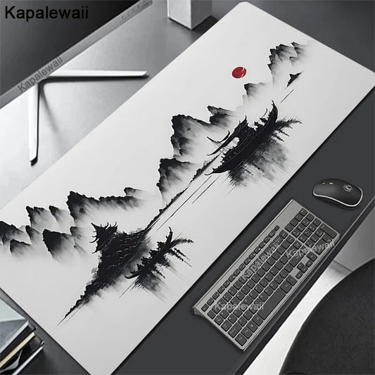 Desk Mat Gamer Mousepads Company Mouse Pad Office Desk Pad Ink Painting Large Mousepad Chinese Style Mouse Mat for Computer Pads