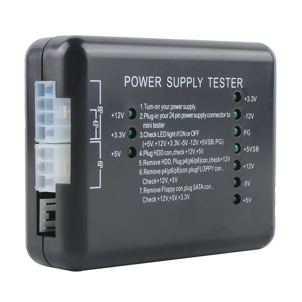 Computer Power Supply Tester ATX Power Supply Diagnostic Computer Chassis Power Supply Tester Atx-Connector