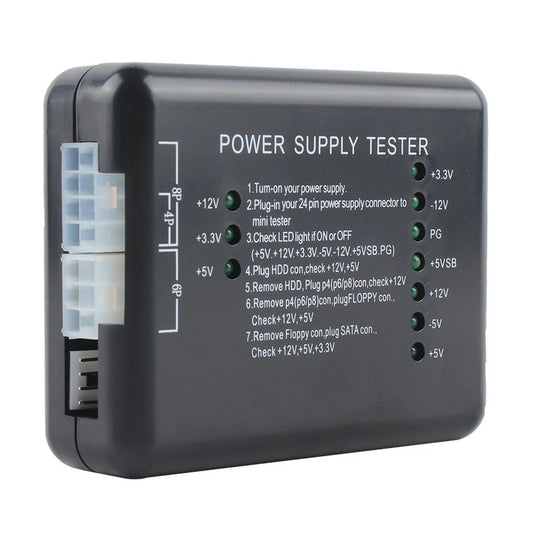 Computer Power Supply Tester ATX Power Supply Diagnostic Computer Chassis Power Supply Tester Atx-Connector