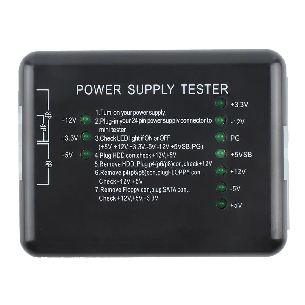 Computer Power Supply Tester ATX Power Supply Diagnostic Computer Chassis Power Supply Tester Atx-Connector
