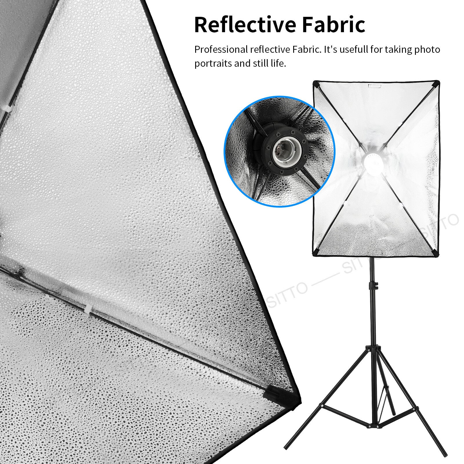 2×135W Softbox Lighting Kit Continuous Light Stand Video Photo Soft Box Studio