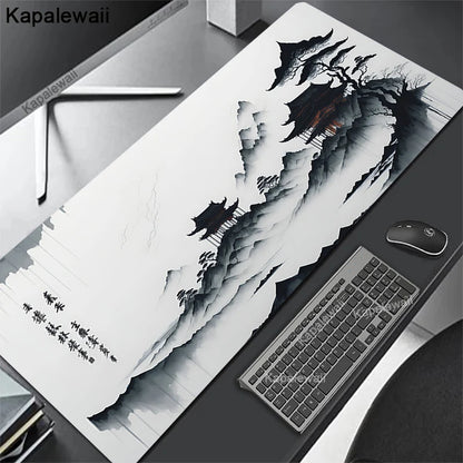 Desk Mat Gamer Mousepads Company Mouse Pad Office Desk Pad Ink Painting Large Mousepad Chinese Style Mouse Mat for Computer Pads