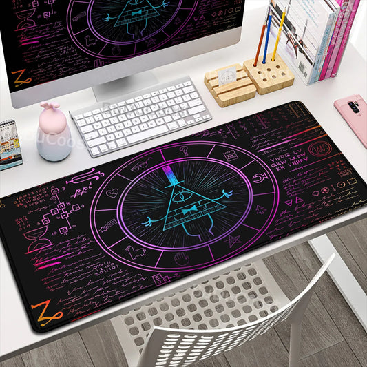 Xxl Bill Cipher Mousepad Computer Notebook Non-Slip Keyboard Desk Mat 30X80Cm Gamer Gravity Fall HD Mouse Pad Office Accessories