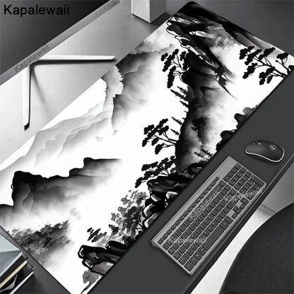 Desk Mat Gamer Mousepads Company Mouse Pad Office Desk Pad Ink Painting Large Mousepad Chinese Style Mouse Mat for Computer Pads