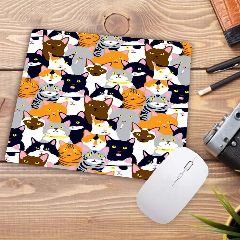 Big Promotion 22X18CM Cartoon Cute Cat Head Cool Designs Table Mouse Pad Laptop Computer Gaming Keyboard Mousepad Animal Mat