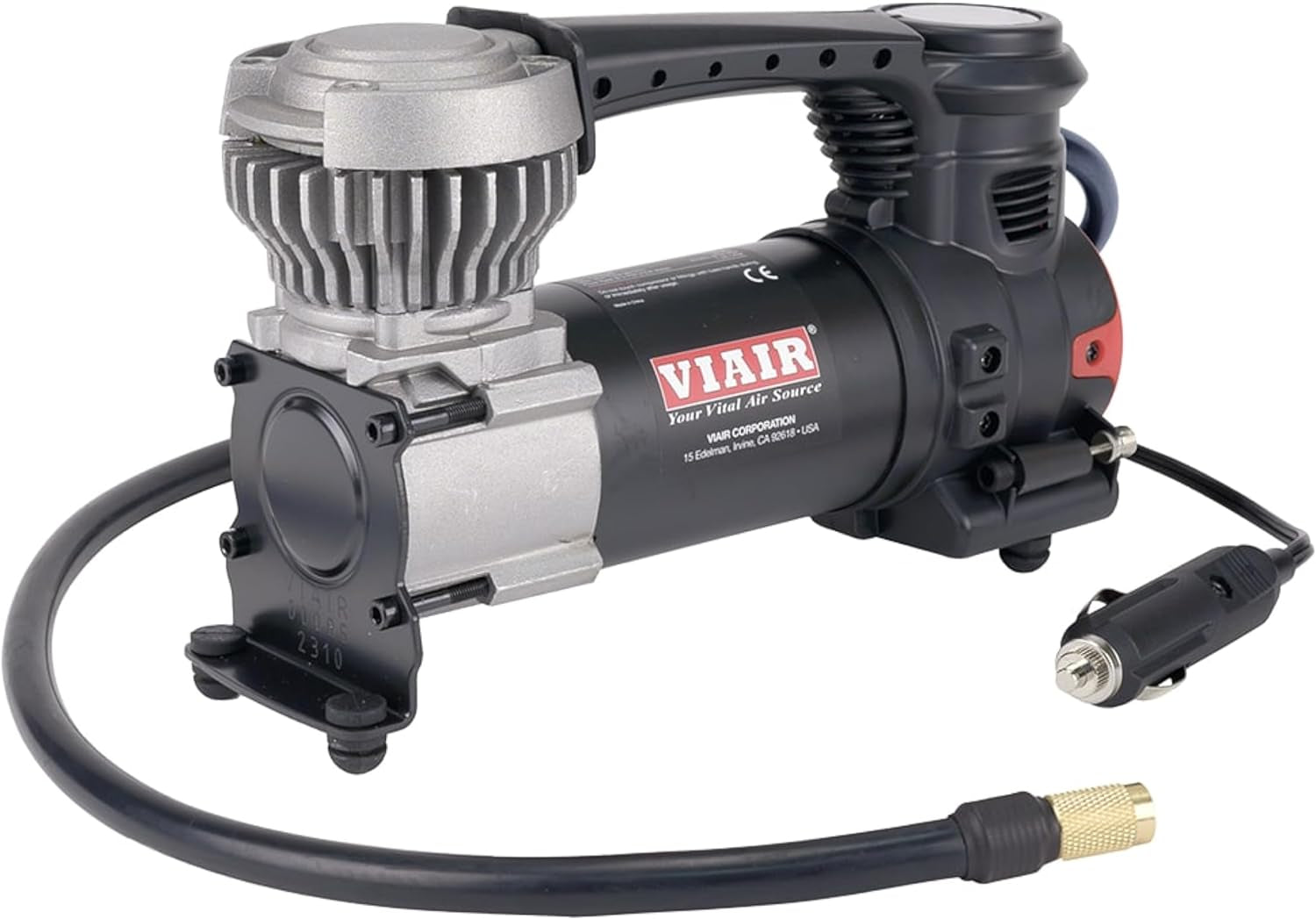 85P - 00085 Tire Inflator Portable Air Compressor for Car, Truck & SUV 12V On/Offroad Tire Pump Air Compressor Portable Heavy Duty 60 PSI, Cigarette Plug, Twist Chuck
