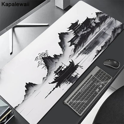 Desk Mat Gamer Mousepads Company Mouse Pad Office Desk Pad Ink Painting Large Mousepad Chinese Style Mouse Mat for Computer Pads