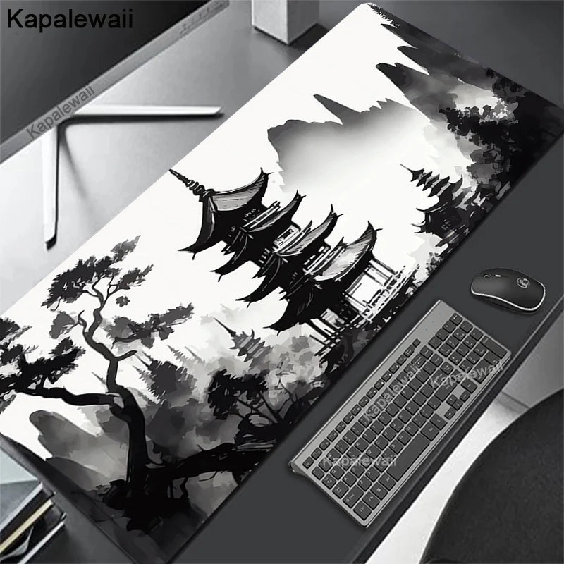 Desk Mat Gamer Mousepads Company Mouse Pad Office Desk Pad Ink Painting Large Mousepad Chinese Style Mouse Mat for Computer Pads