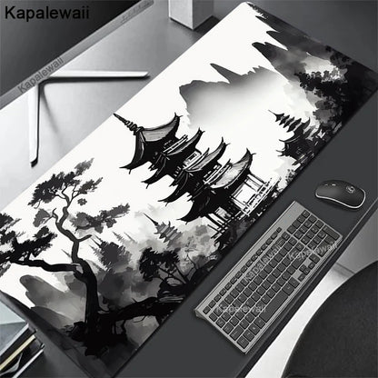 Desk Mat Gamer Mousepads Company Mouse Pad Office Desk Pad Ink Painting Large Mousepad Chinese Style Mouse Mat for Computer Pads