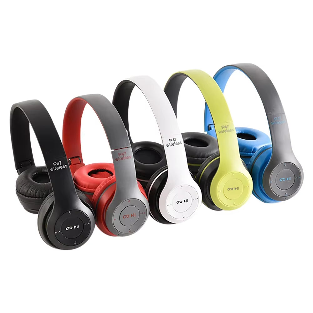 Stereo P47 Headset 5.0 Bluetooth Headset Folding Series Wireless Sports Game Headset for Iphone Xiaomi