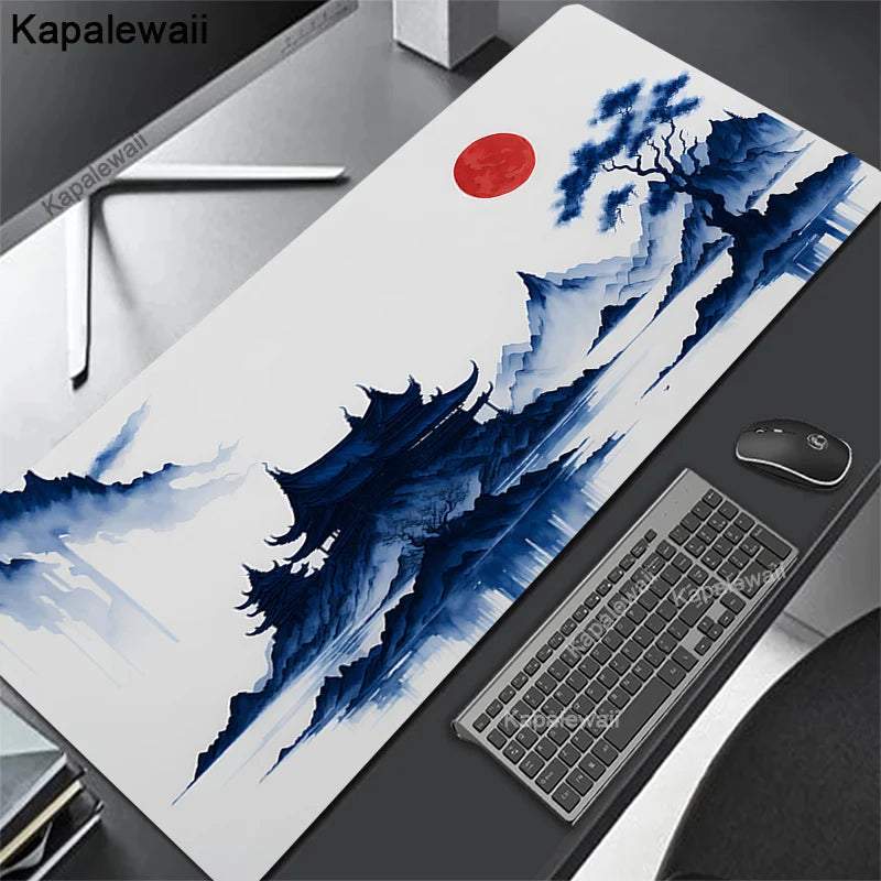 Desk Mat Gamer Mousepads Company Mouse Pad Office Desk Pad Ink Painting Large Mousepad Chinese Style Mouse Mat for Computer Pads