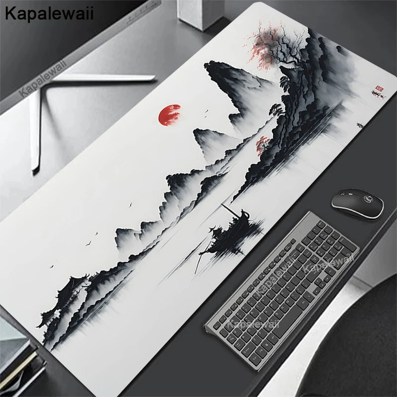 Desk Mat Gamer Mousepads Company Mouse Pad Office Desk Pad Ink Painting Large Mousepad Chinese Style Mouse Mat for Computer Pads