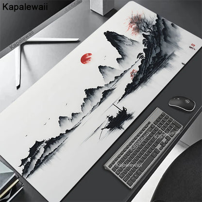 Desk Mat Gamer Mousepads Company Mouse Pad Office Desk Pad Ink Painting Large Mousepad Chinese Style Mouse Mat for Computer Pads